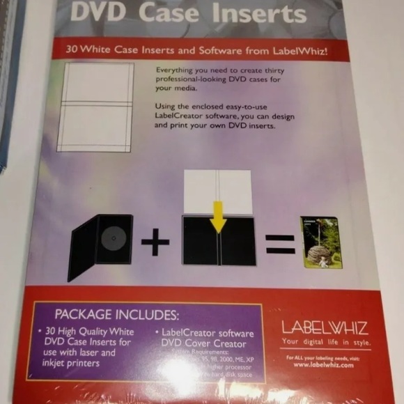 30 Case CD DVD Labelwhiz Storage Pack Labeling Design Kit Labels Cases Cover - Picture 7 of 7